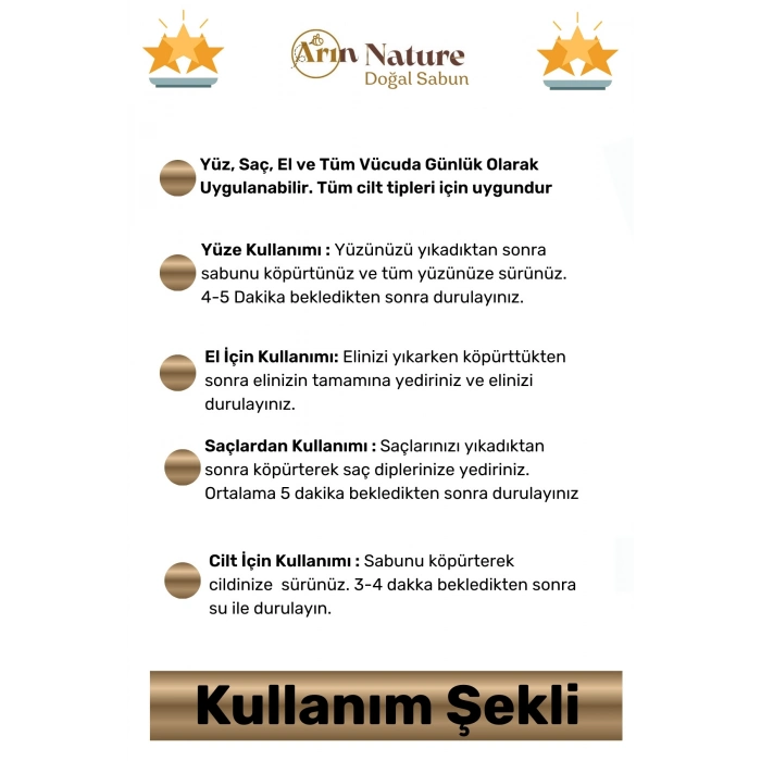 #bıttım Doğal Güzel Kokulu El Yüz Saç Vücut Orijinal Bitkisel Mardin Bıttım Sabunu 120g - 10 Adet