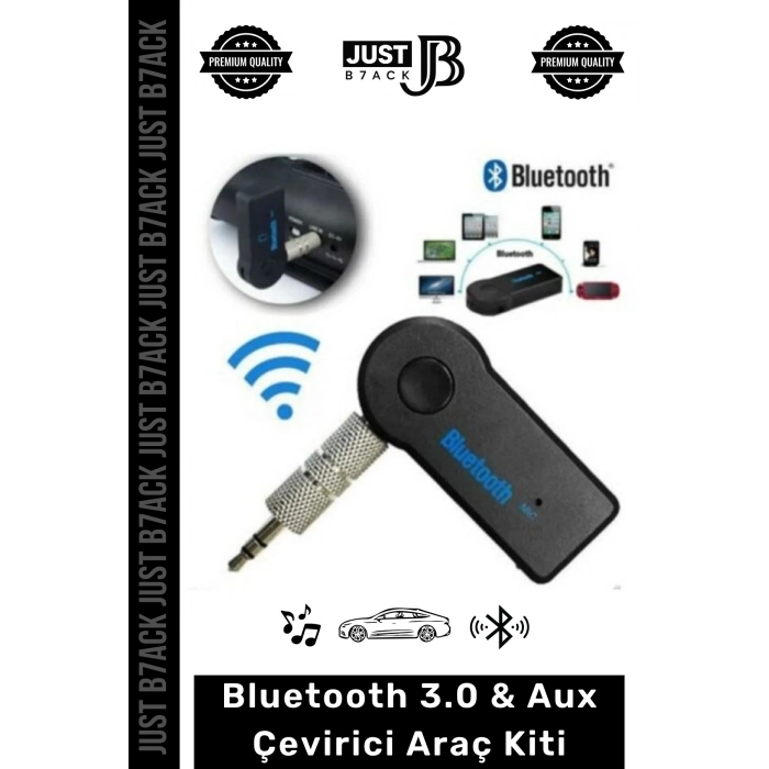#BluetoothAux 4 Saat Bataryalı Uyku Mod Usb Şarjlı Bluetooth 3.0 Aux Müzik Alıcısı Telefon Araç Kiti