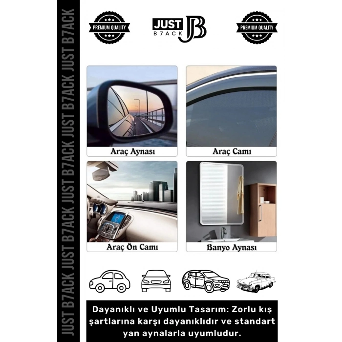 #BuğuÖnleyici Su Tutmaz Yağmur Kaydırıcı Buğu Önleyici Pratik Dış Yan Dikiz Ayna Araba Film - 2 Adet