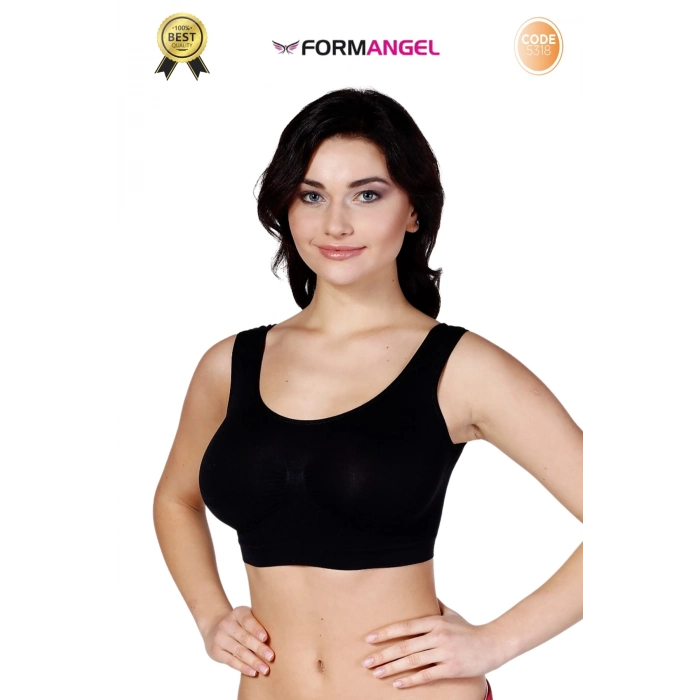 #Büstiyer Dikişsiz Seamless Kadın Esnek Yumuşak Kumaş Kalın Askılı Pedsiz Spor Büstiyer - 4 Adet
