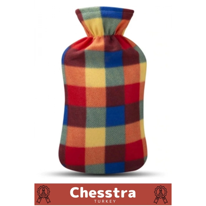 Büyük Boy Kauçuk Yıkanabilir Polar Kılıflı Termofor Regl Kötü Hava Sıcak Su Torbası 2 Lt