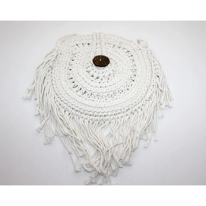 #Çanta Beyaz Örgü Püsküllü Şık Zarif Hafif Dayanıklı Yapısıyla İdeal Günlük Kullanım Aksesuar Çanta