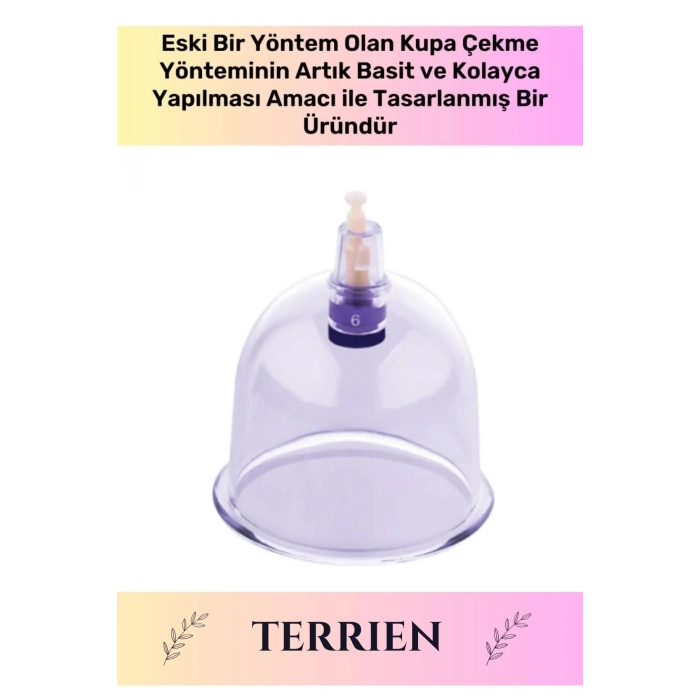 Çatlak Vakumlu Selülit Yağ Çatlak Giderici 6 Numara Hacamat Kupası 10 Adet