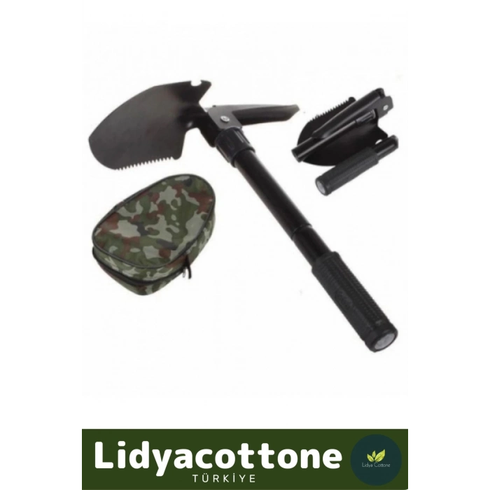 Cepte Taşıma Çantalı Katlanabilir Kamp Portatif Pusula Testere Kazma Kürek Seti Çok Fonksiyonlu