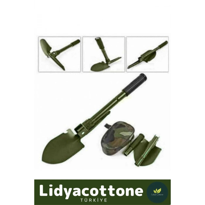 Cepte Taşıma Çantalı Katlanabilir Kamp Portatif Pusula Testere Kazma Kürek Seti Çok Fonksiyonlu