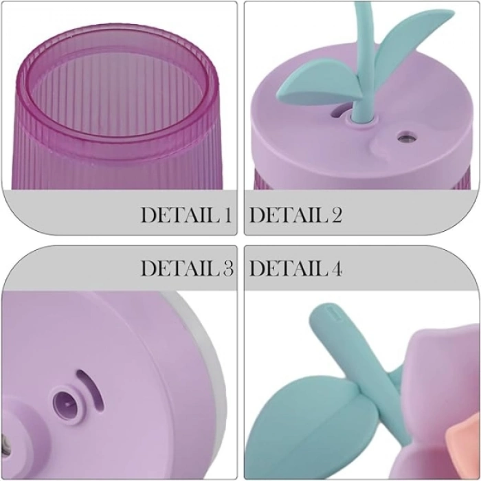 #Nemlendirici Şık Estetik Modern Dekorasyon Hava Ev Oda USB LED Nemlendirici Çiçek Hava Nemlendirici