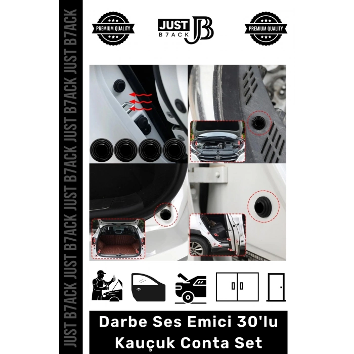 #DarbeEmici Kaliteli Yapışkanlı Araba Kaput Araç Bagaj Kapısı Darbe Ses Emici 30lu Kauçuk Conta Set