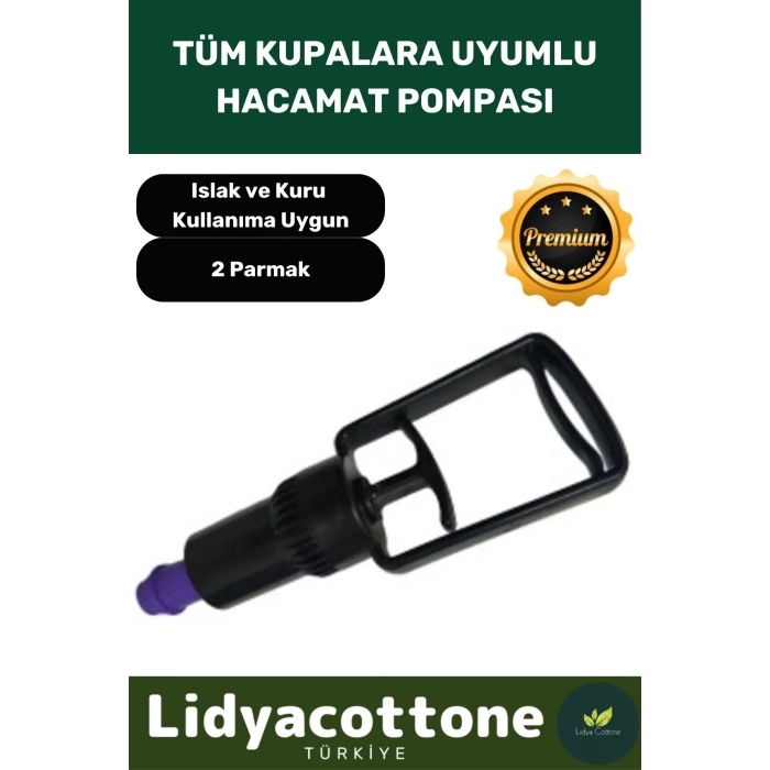 Dayanıklı Hacamat Pompası Özel Üretim Tüm Kupalara Uyumlu 2 Parmak Islak Kuru Kullanıma Uygun