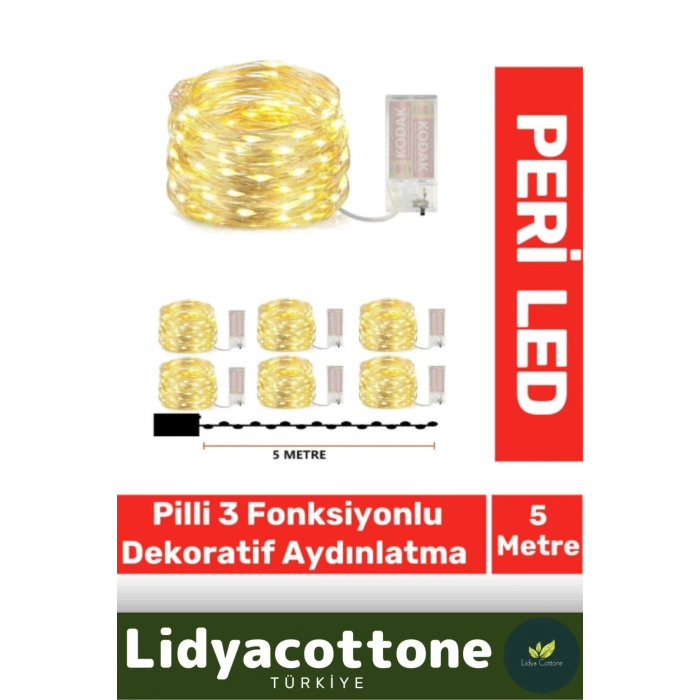 Özel Üretim Pedi Led Işıklandırma Dekoratif Aydınlatma Yeni Yıl Yılbaşı Çam Ağacı Ev Süsleme 5 Metre