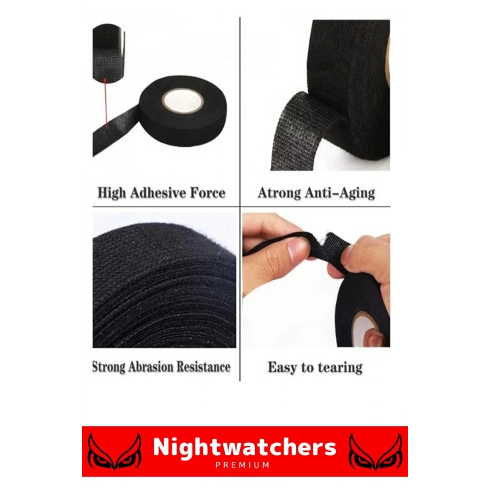 Deluxe Isıya Dayanıklı Aşınma Direnci Kalıntı Bırakmayan Alev Geciktirici 10mt Yalıtım Bant 3 Adet