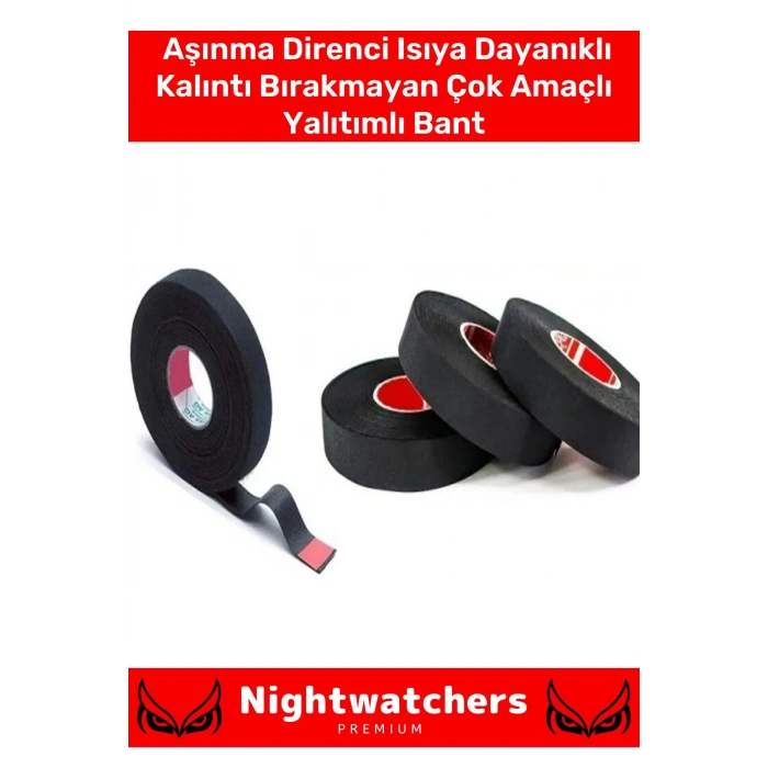 Deluxe Isıya Dayanıklı Aşınma Direnci Kalıntı Bırakmayan Alev Geciktirici 10mt Yalıtım Bant 4 Adet