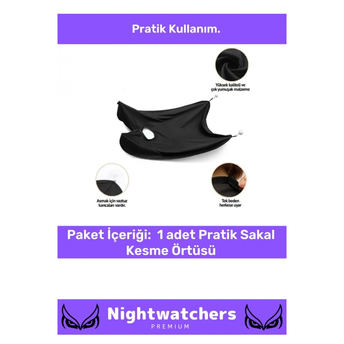 Deluxe Pratik Vakumlu Aynaya Yapıştırma Aparatlı Evde Saç Sakal Kesme Beyaz Tıraş Örtüsü - 2 Adet