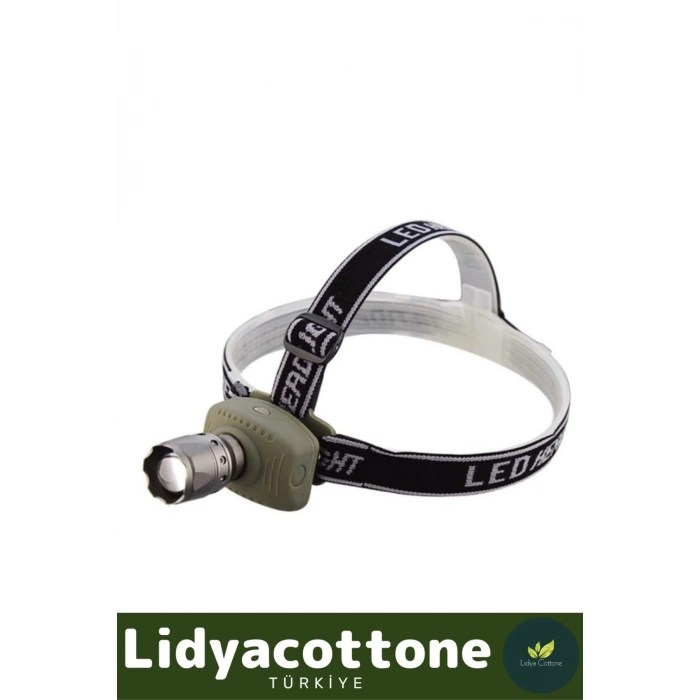 Deluxe Seri 250 Metre Menzilli 130 Lümen Beyaz Işık Plastik Pilli Süper Zoomlu Kafa Lambası