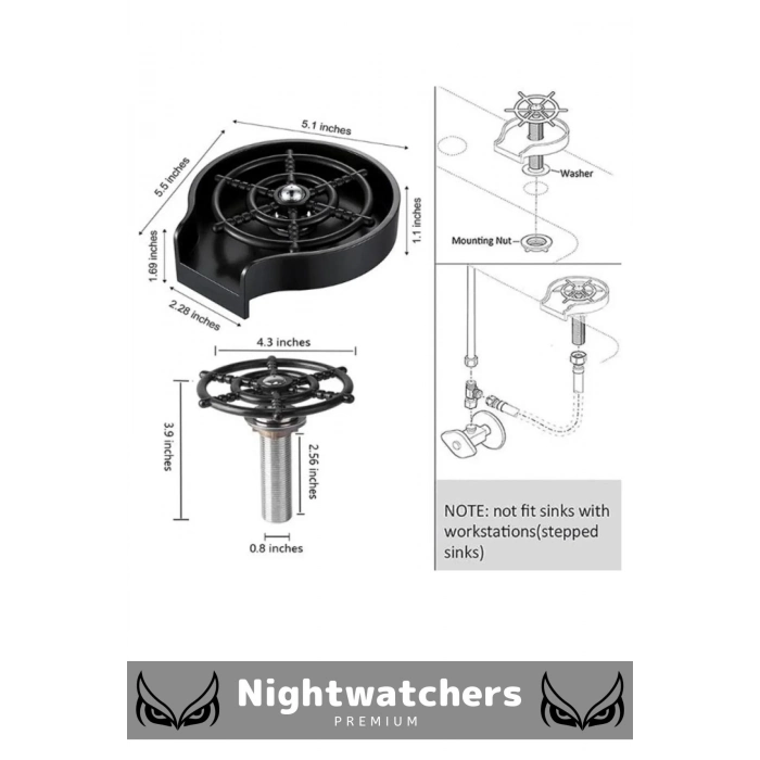 Deluxe Seri Kaliteli Hızlı Yüksek Basınçlı Otomatik Kupa Bardak Bulaşık Yıkama Durulama Aparatı