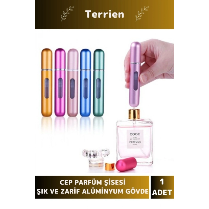 Deluxe Seri Minimal Kullanışlı Taşınabilir Şık Zarif Alüminyum Doldurulabilir Cep Parfüm Şişesi