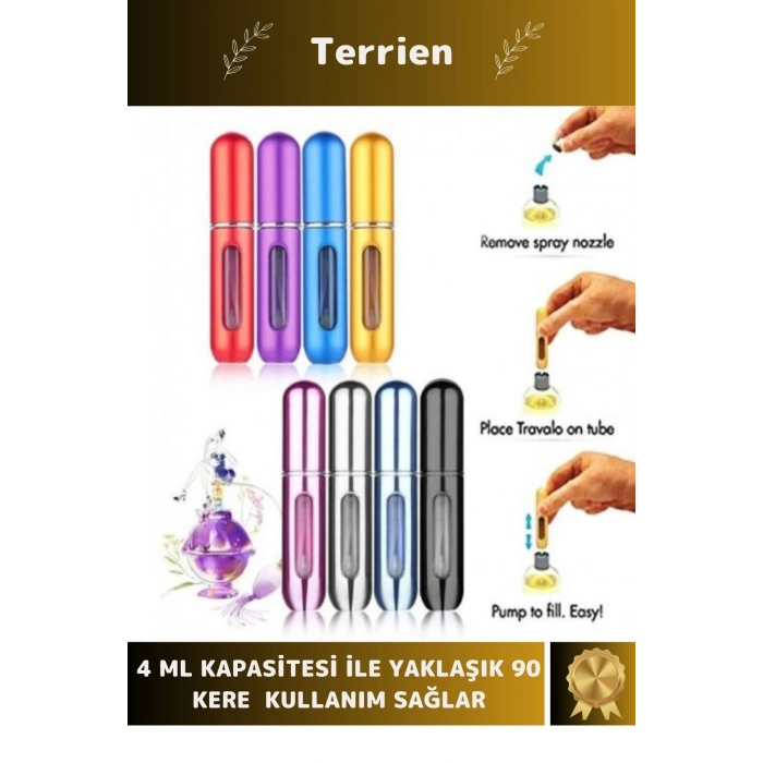Deluxe Seri Minimal Kullanışlı Taşınabilir Şık Zarif Alüminyum Doldurulabilir Cep Parfüm Şişesi