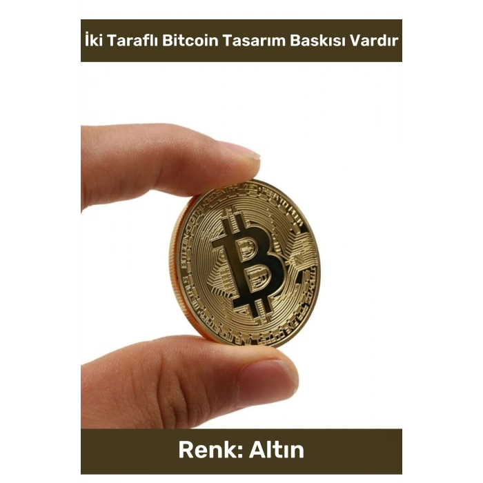 Deluxe Series Kutulu Hediyelik Kripto Hatıra Koleksiyon Bitcoin Madeni Para Altın Rengi 5 Adet