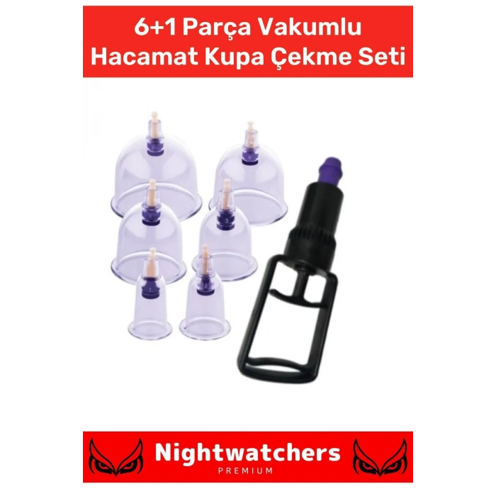 Deluxe Series Selülit Çatlak Giderici Vakumlu Masaj Aleti 6lı Kupa Hacamat Seti