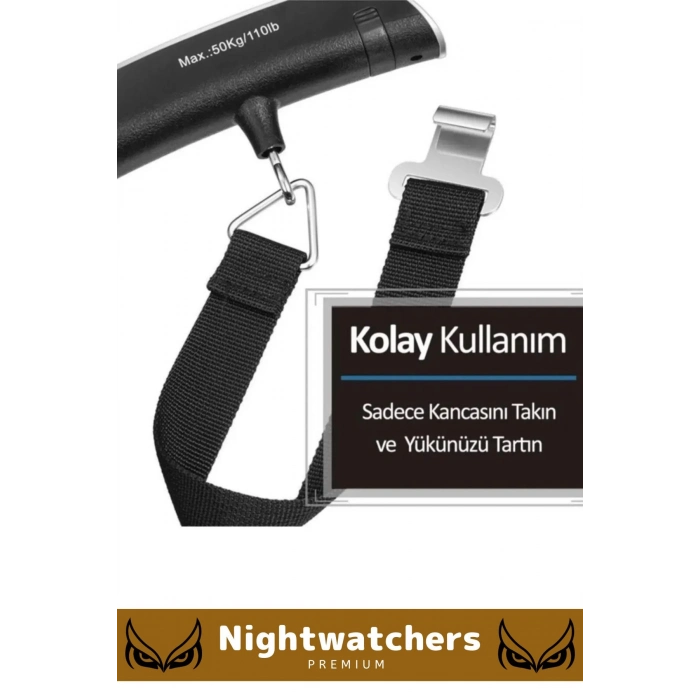 Deluxe Seyahat Bavul Ağırlık Tartı Dijital Lcd Ekran Çok Amaçlı Taşınabilir Bagaj Tartısı Max 50 Kg