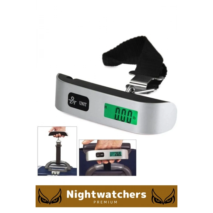 Deluxe Seyahat Bavul Ağırlık Tartı Dijital Lcd Ekran Çok Amaçlı Taşınabilir Bagaj Tartısı Max 50 Kg