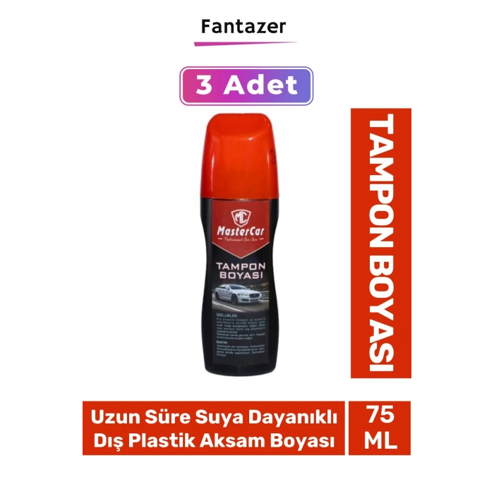 Deluxe Uzun Süre Suya Dayanıklı Eskimiş Kauçuk Yüzey Dış Plastik Aksam Siyah Tampon Boyası 3 Adet