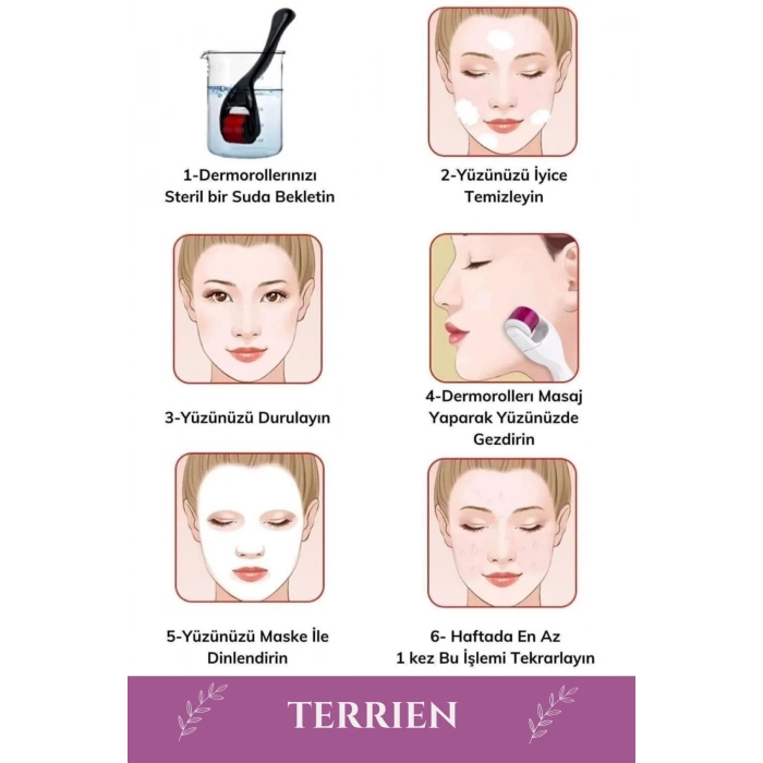 Derma Roller Titanyum Uçlu 540 İğneli Cilt Bakım Vücut Yenileme Masaj Aleti 0,50 mm