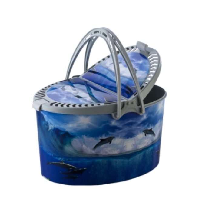 #PiknikSepeti Ergonomik Rahat Kullanım Dayanıklı Plastik Karışık Desenli Kamp Doğa Piknik Sepeti