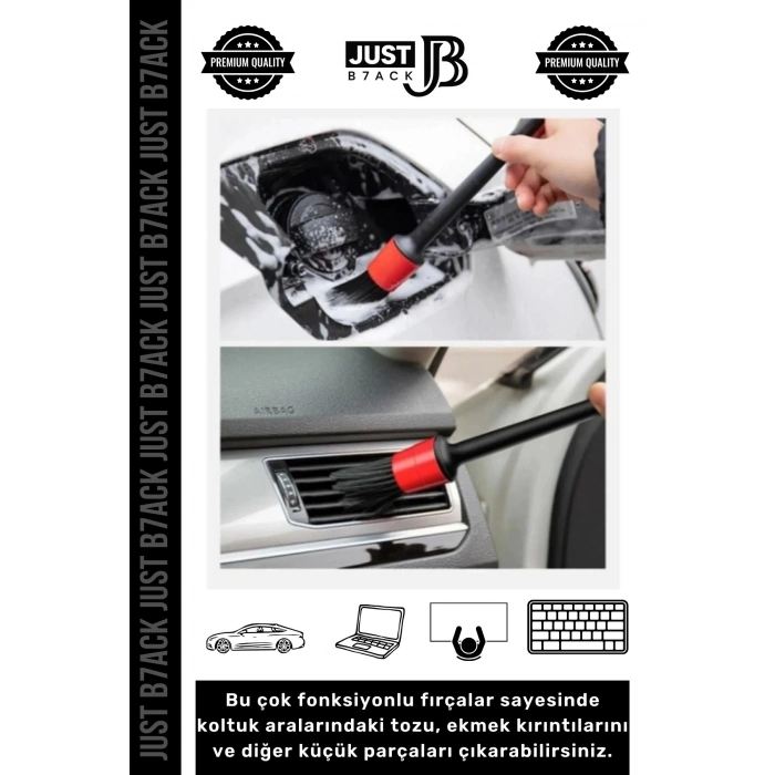 #DetayFırçası Farklı Boy Islak Kuru Otomobil Oto Araç Araba Klima Temizlik Detay Fırçası 5+1 Set