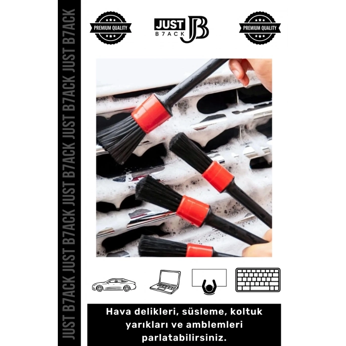 #DetayFırçası Farklı Boy Islak Kuru Otomobil Oto Araç Araba Klima Temizlik Detay Fırçası 5+1 Set