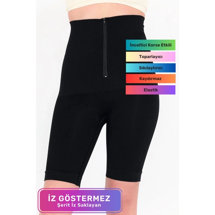 Doğum Sonrası Şekillendirici İz Göstermeyen Sıkılaştırıcı Kadın Fermuarlı Toparlayıcı Klasik Korse