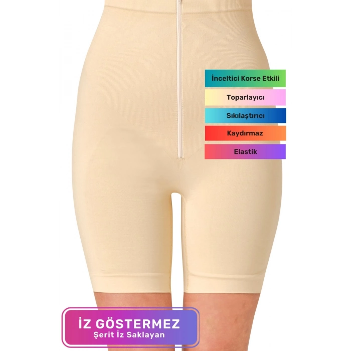 Doğum Sonrası Şekillendirici İz Göstermeyen Sıkılaştırıcı Kadın Fermuarlı Toparlayıcı Klasik Korse