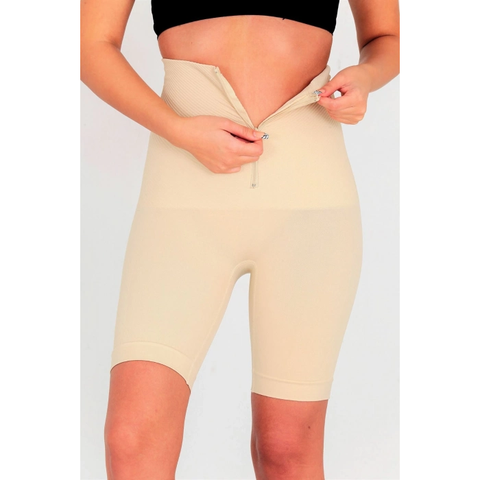 Doğum Sonrası Şekillendirici İz Göstermeyen Sıkılaştırıcı Kadın Fermuarlı Toparlayıcı Klasik Korse