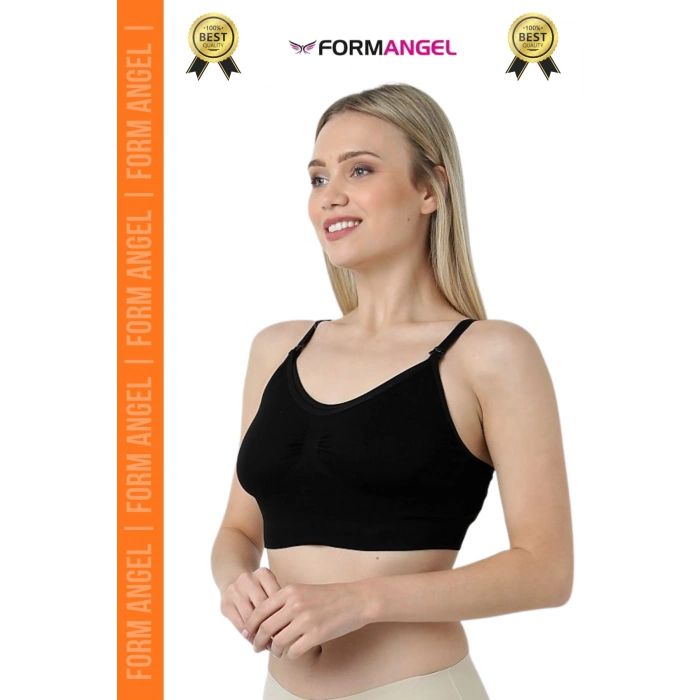 #EmzirmeSütyeni Balensiz Desteksiz Klipsli %100 Pamuk Dikişsiz Hamile Lohusa Emzirme Sütyen - 3 Adet