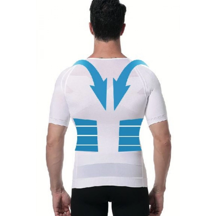 Erkek Bel Göğüs Dik Duruş Jinekomasti Toparlayıcı Extra Göbek Sıkılaştırıcı Kısa Kol Korse Atlet