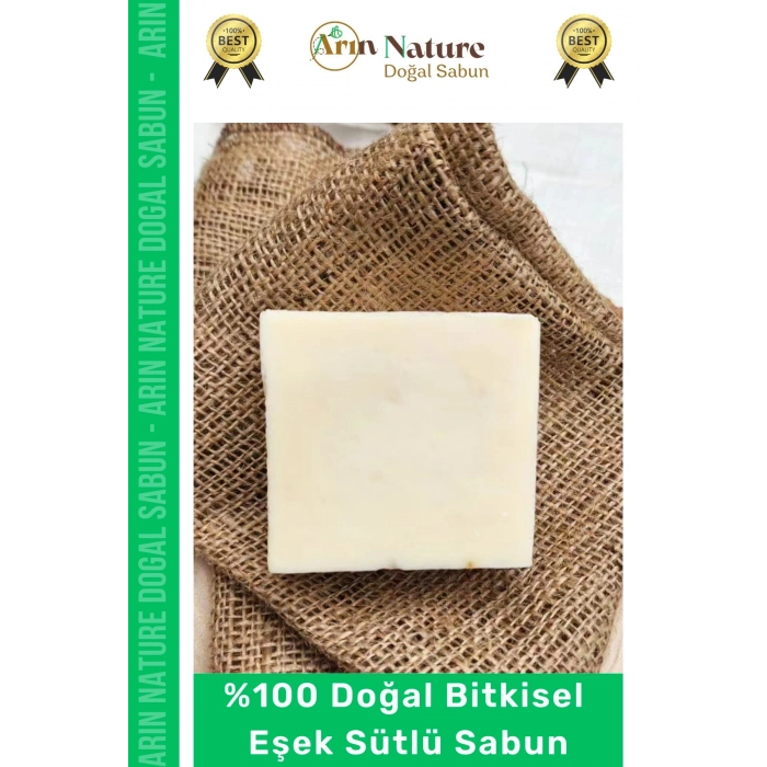 #eşeksütlü %100 Doğal Güzel Kokulu El Yüz Saç Vücut Orijinal Bitkisel Eşek Sütlü Sabunu 120g 1 Adet
