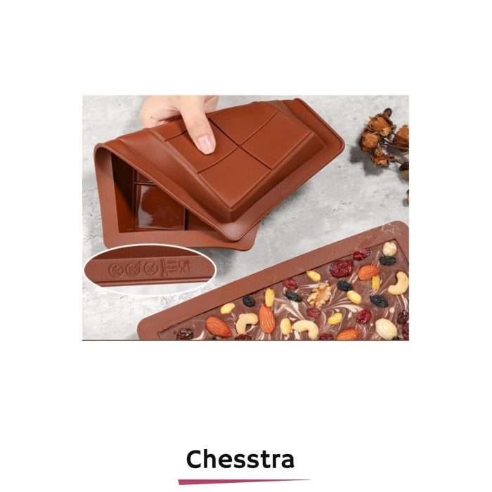 Esnek Bpa İçermez Yüksek Isı Dayanıklı Meşhur Dubai Çikolata Silikon Kalıbı 3 Adet