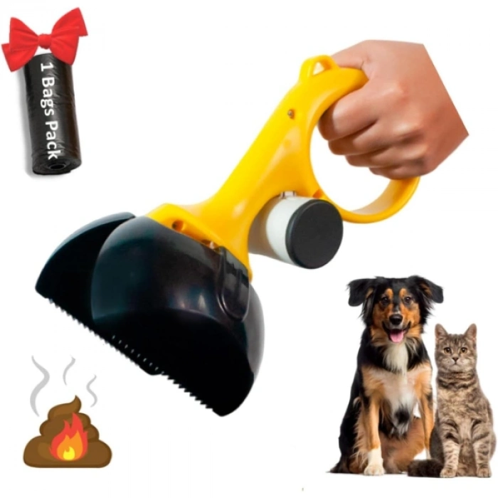 #Petshop Hijyenik Pratik Dayanıklı Tek Elle Kullanım Taşınabilir Evcil Hayvan Dışkı Toplama Aparatı