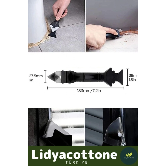 Fayans Derz Dolgu Silikon Kazıyıcı Sıyırıcı Sıyırıcı Doğrayıcı Uygulayıcı 3 in 1 Aparat Mutfak Banyo