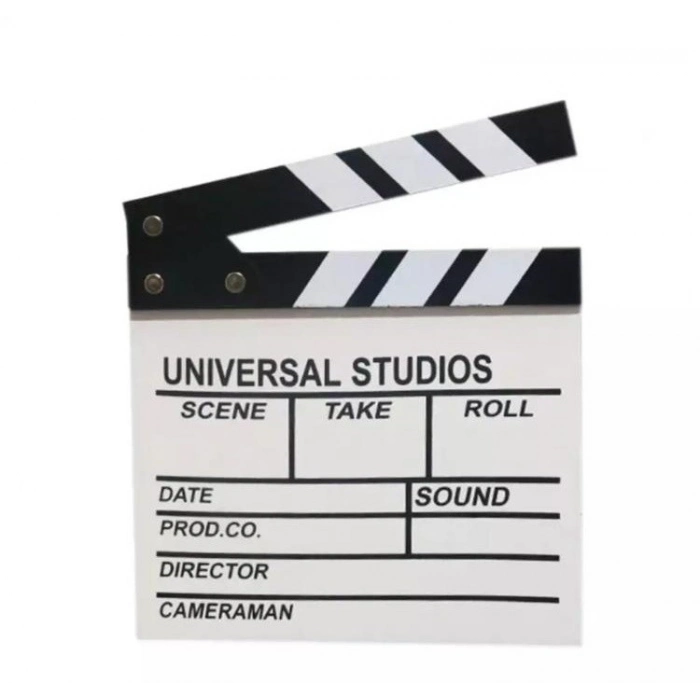 Özel Üretim Profesyonel Reji Ekipmanları Dekoratif Hediye Ahşap Film Sinema Klaketi Büyük Boy