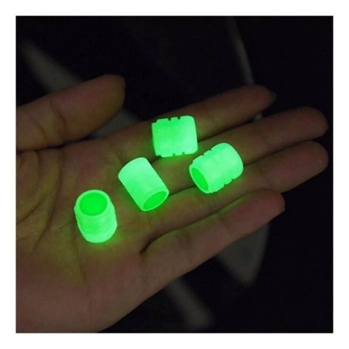 Özel Üretim Otomobil Motosiklet Bisiklet Parlayan ABS Plastik Toz Su Geçirmez Fosforlu Sibop Kapağı