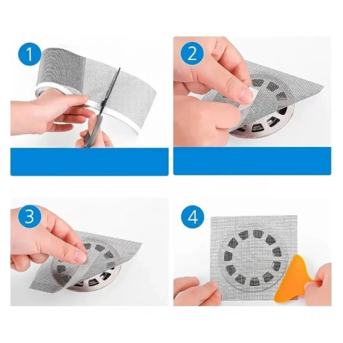 #Bant Dayanıklı Güçlü Yapışkan Saç Yakalayıcı Çözüm Gider Süzgeci Sineklik 12 cm 4 Metre Tamir Kiti