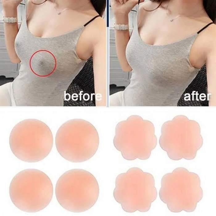 Özel Üretim Ten Rengi Yapışkanlı İnce Dekolte Abiye Mayo Bikini Göğüs Ucu Kapatan Silikon 1 Çift