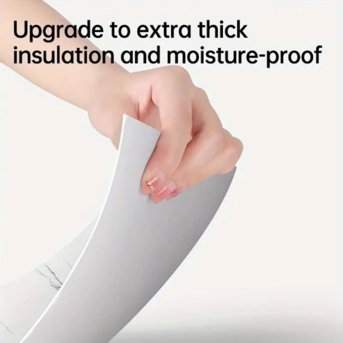 Dayanıklı Nem Su Yağ Geçirmez Mutfak Banyo Tezgah Şık Kendinden Yapışkanlı Gri Mermer 30x30cm