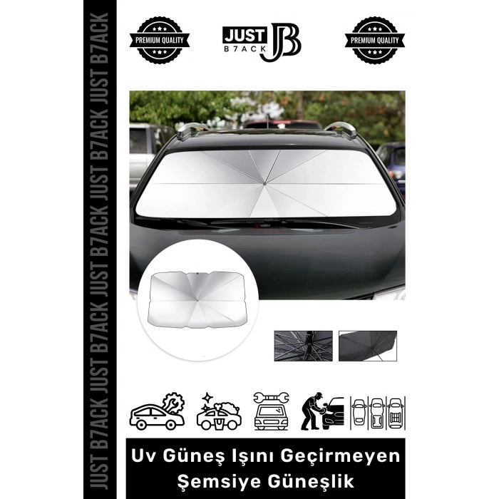 #Güneşlik Titanyum Gümüş Kaplama Çantalı UV Geçirmez Güçlü Dayanıklı Araç İçi Cam Şemsiye Güneşlik