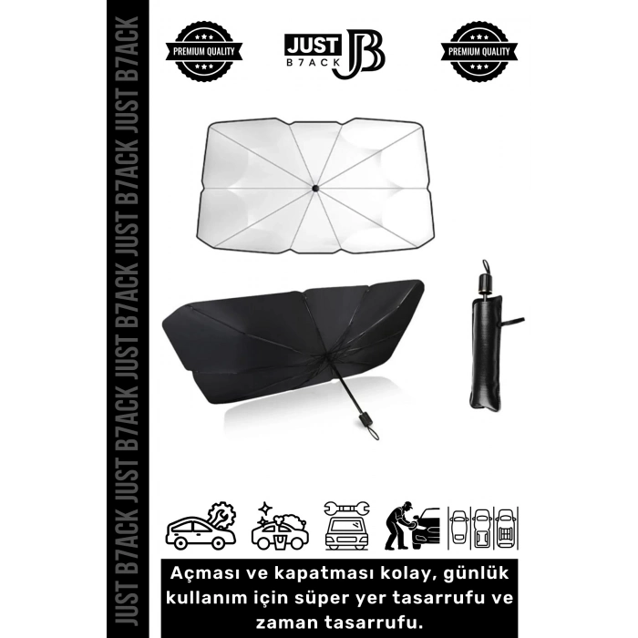 #Güneşlik Titanyum Gümüş Kaplama Çantalı UV Geçirmez Güçlü Dayanıklı Araç İçi Cam Şemsiye Güneşlik