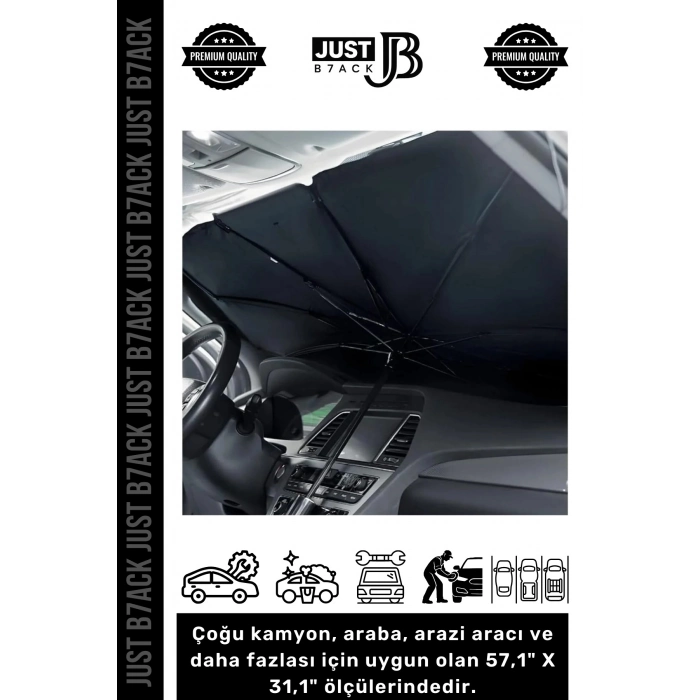 #Güneşlik Titanyum Gümüş Kaplama Çantalı UV Geçirmez Güçlü Dayanıklı Araç İçi Cam Şemsiye Güneşlik