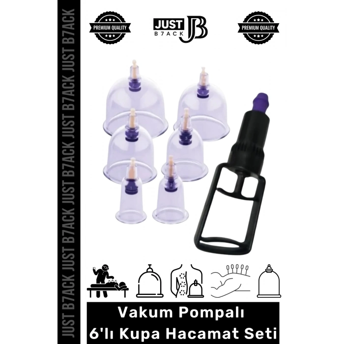 #HacamatSeti Vakum Pompalı Selülit Çatlak Giderici Masaj Aleti Alternatif Tıp 6lı Kupa Hacamat Seti