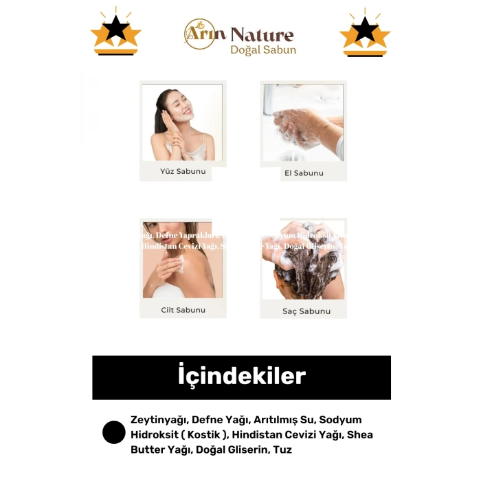 #halepsabunu Güzel Kokulu El Yüz Saç Vücut Orijinal Bitkisel %100 Doğal Halep Sabunu 120g - 9 Adet