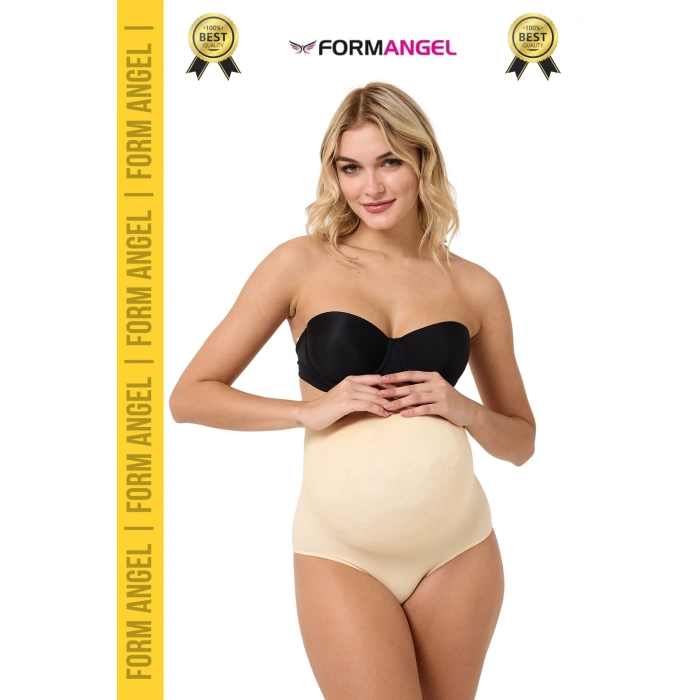 #HamileKülot Yumuşak Dokulu Yüksek Bel Esnek Günlük Rahat Dikişsiz Lohusa Hamile Külot - 3 Adet