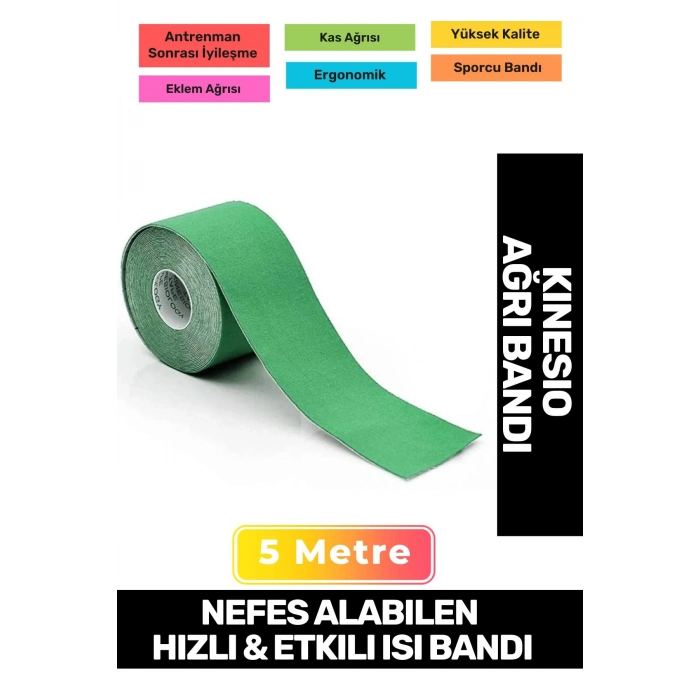 Hızlı Etkili Büyük Boy Kas Eklem Bel Bacak Kol Boyun Sırt Omuz Karın Kalça Ağrı Isı Bandı 5cmx5m